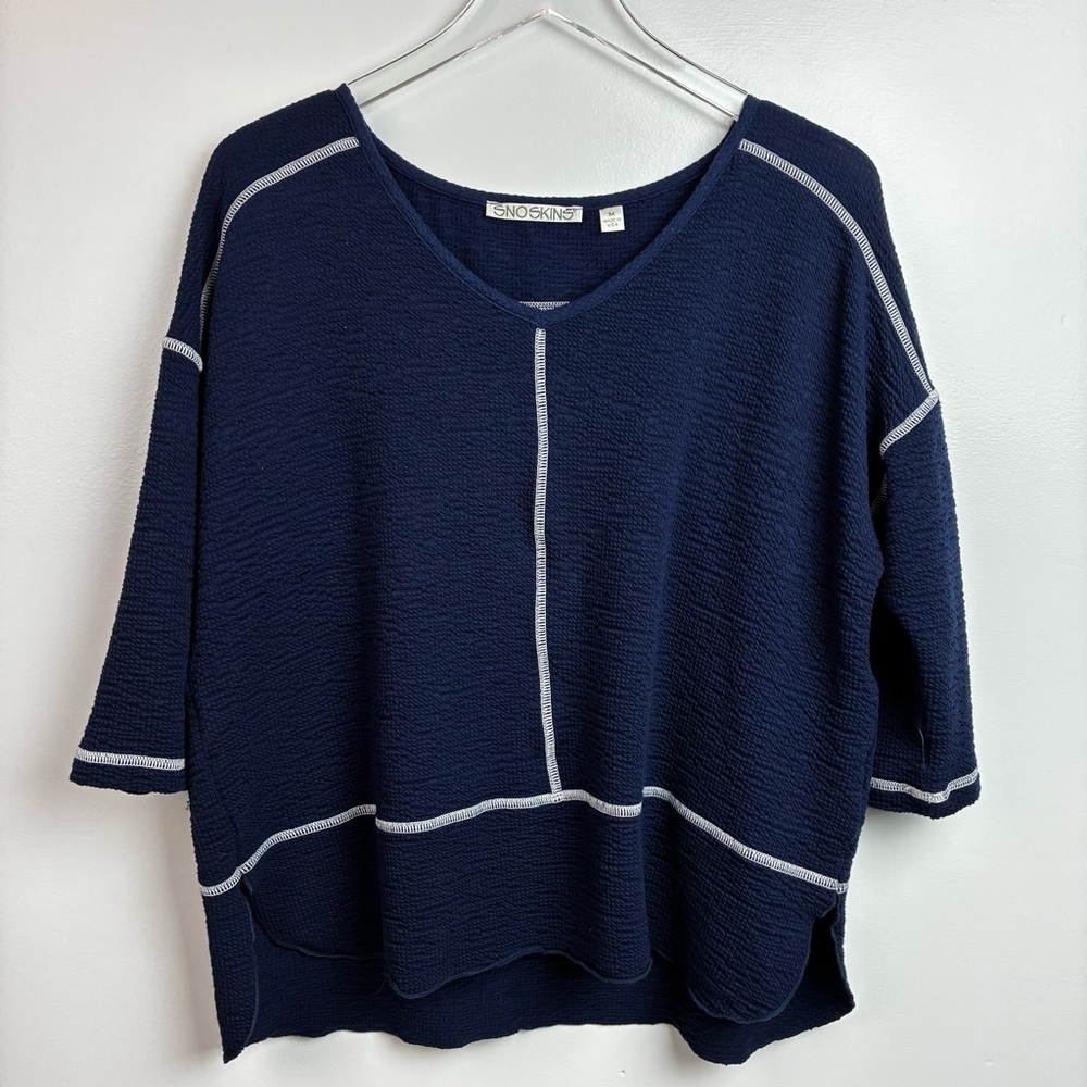 Snoskins Navy Blue Cold Weather Base Layer Top